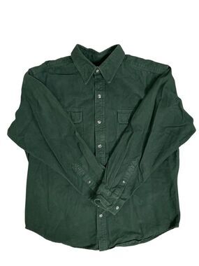 Guide Series Green Shirt Small Button Down Cotton Outdoor Casual